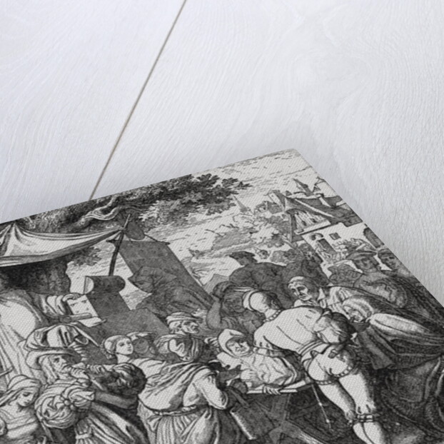 Martin Luther Opposer Johann Tetzel with Crowd by Anonymous