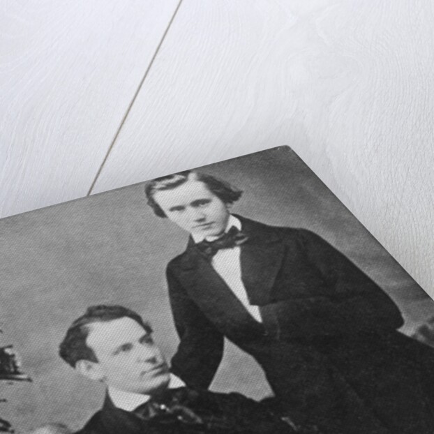 Johannes Brahms and Acquaintance Posing for Camera by Anonymous