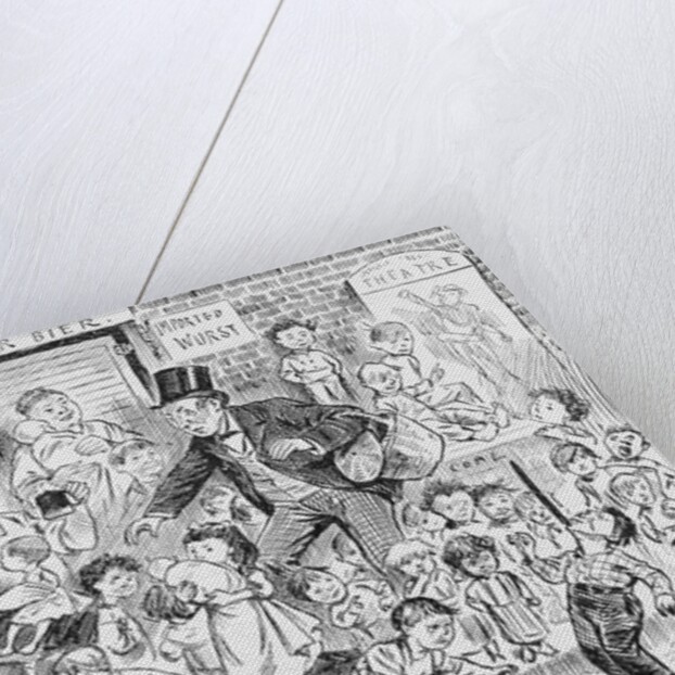 Illustration of an Overpopulated Street in New York City by Anonymous