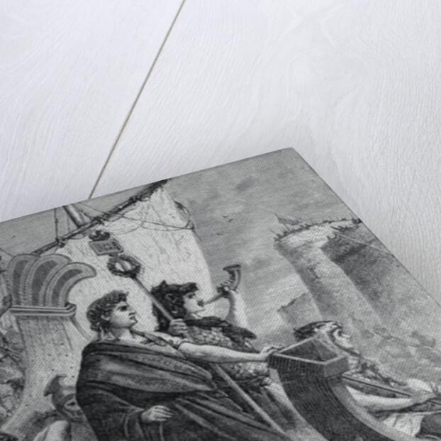 Julius Caesar Traveling on Channel by Boat by Anonymous