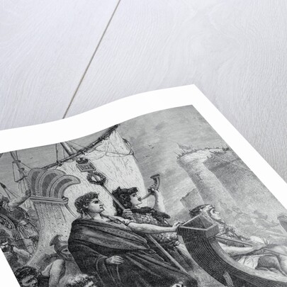 Julius Caesar Traveling on Channel by Boat by Anonymous