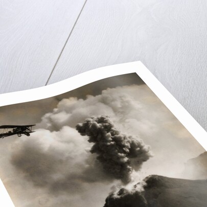 Airplane over Mount Vesuvius by Anonymous