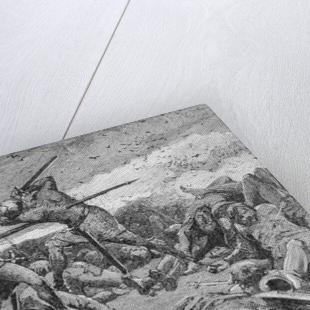 King Arthur and Saxons in Battle by Anonymous