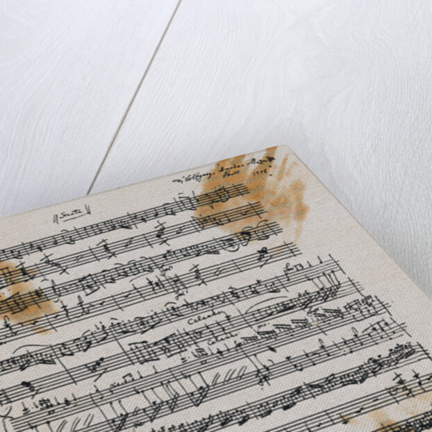 Sheet Music with Mozart's Signature by Anonymous