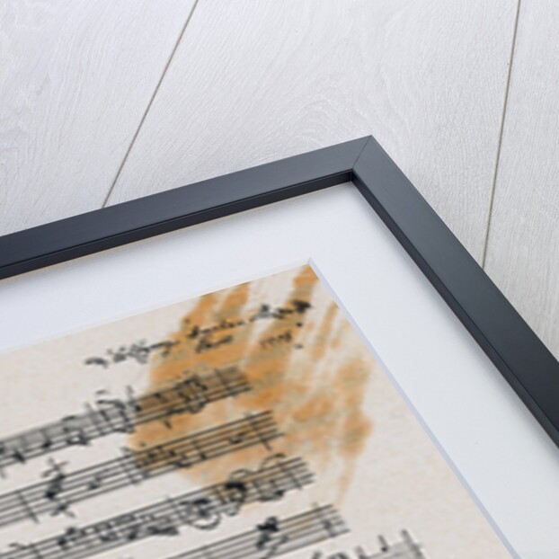 Sheet Music with Mozart's Signature by Anonymous