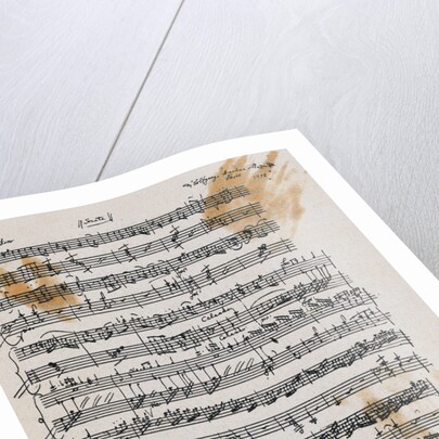 Sheet Music with Mozart's Signature by Anonymous