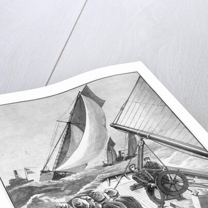 Illusrtration Of Yachting Race 1885 by Anonymous