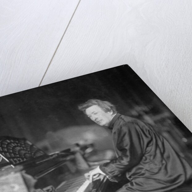 Pianist Ferrucio Busoni Posing at Piano by Anonymous