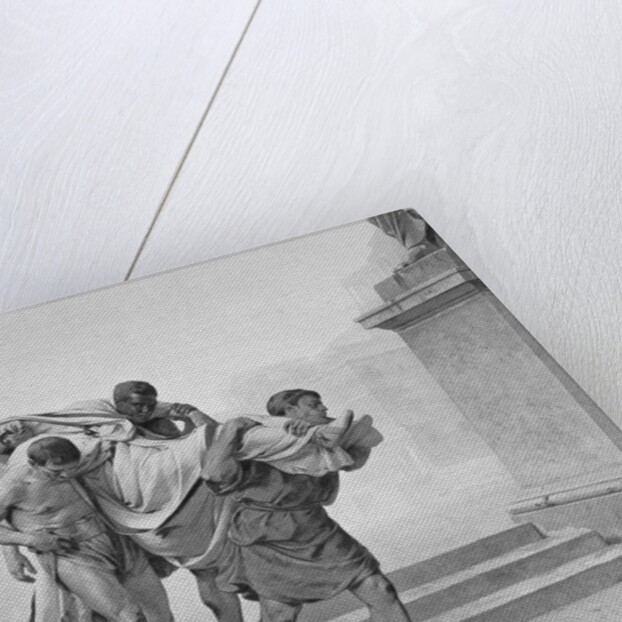 Julius Caesar Being Carried from fatal Death Scene by Anonymous