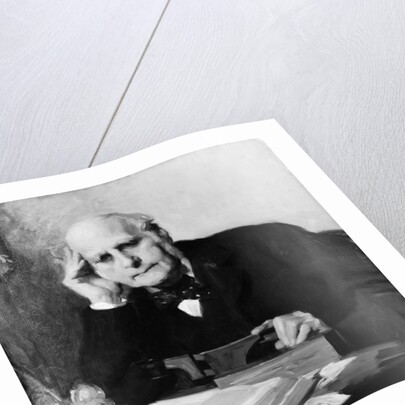 Painting of Scientist Sir Francis Galton at Work by Anonymous