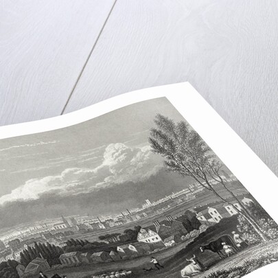 Hillside and Distant View of Birmingham, England by Anonymous