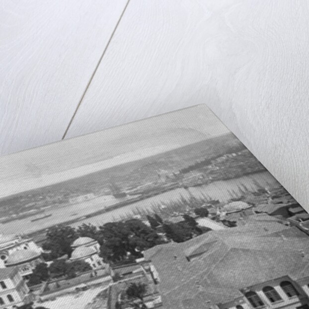 Aerial View of Istanbul Along Harbor by Anonymous