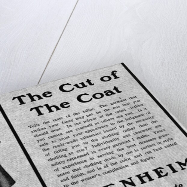 Ad For Blenheim Overcoats For Men/1905 by Anonymous