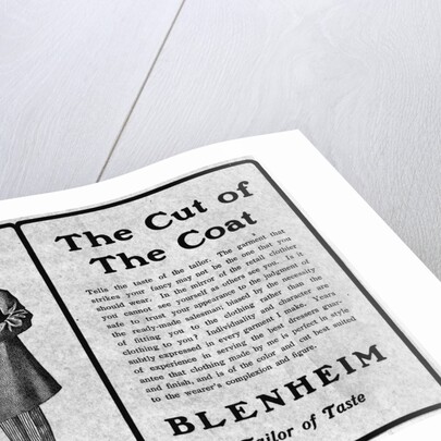 Ad For Blenheim Overcoats For Men/1905 by Anonymous