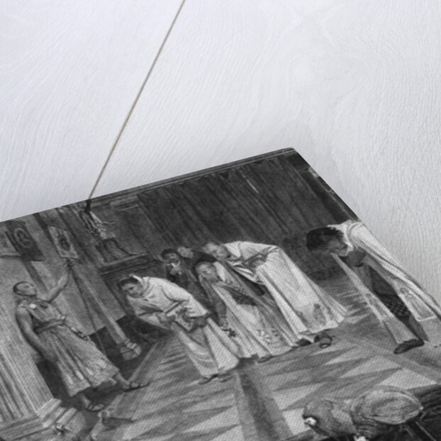 Emperor Honorius in His Court Feeding Birds by Anonymous