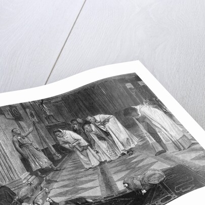 Emperor Honorius in His Court Feeding Birds by Anonymous