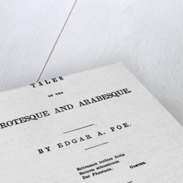 Title Page of Poe's Tales of the Grotesque and Arabesque by Anonymous