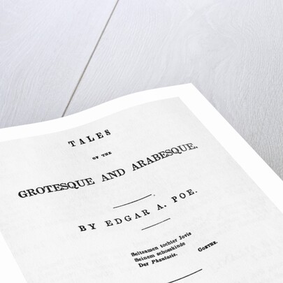 Title Page of Poe's Tales of the Grotesque and Arabesque by Anonymous
