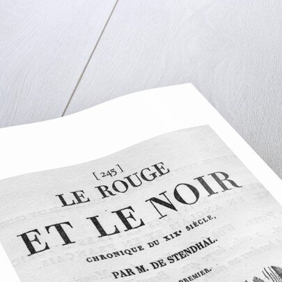 Title Page From "Le Rouge Et Le Noir" by Anonymous