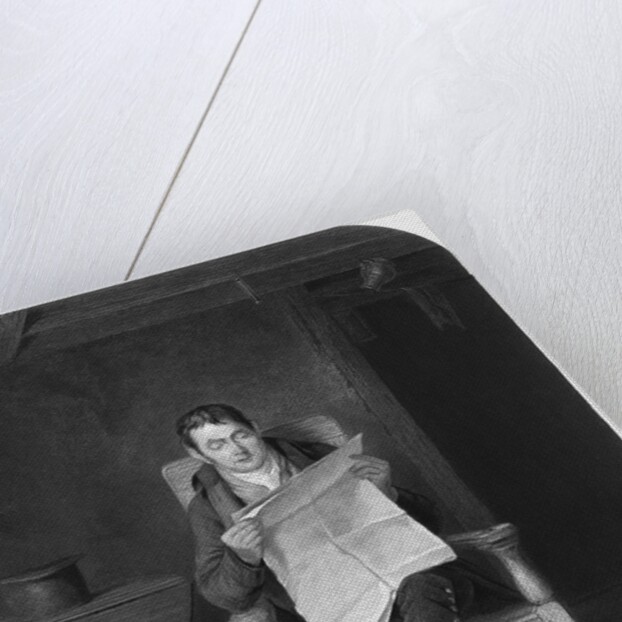 A Man Seated and Reading the Newspaper by Anonymous