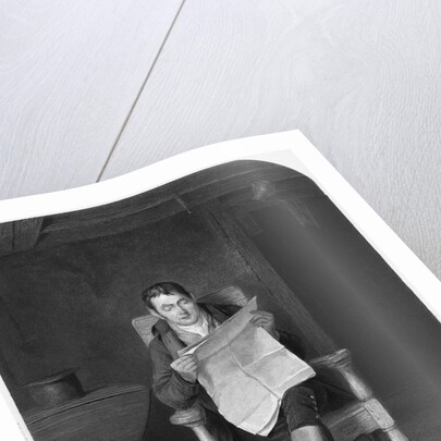 A Man Seated and Reading the Newspaper by Anonymous