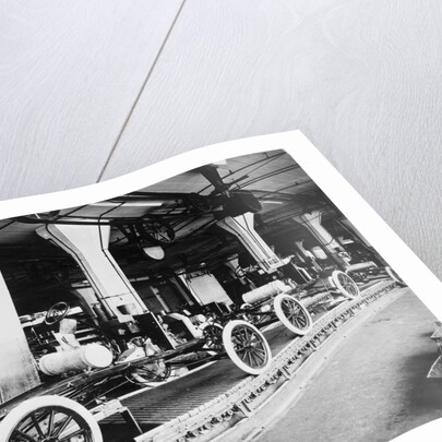 View of Assembly Line in Early Automobile Factory by Anonymous