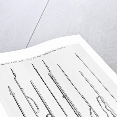 Illustration of 18th-Century Rifles and Other Weapons by Anonymous