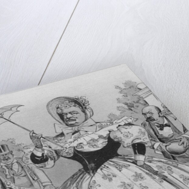 Polit Cartoon/G Cleveland In Hoop Skirt by Anonymous