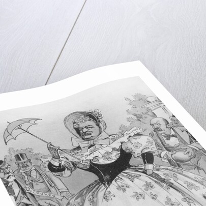 Polit Cartoon/G Cleveland In Hoop Skirt by Anonymous