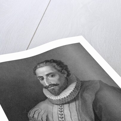 Portrait of Spanish Writer Miquel de Cervantes Famous for Don Quixote by Anonymous