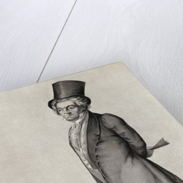 Illustration of Musician Beethoven in Formal Attire by Anonymous