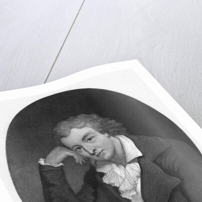 Illustration of Poet Friedrich Schiller in Thoughtful Pose by Anonymous