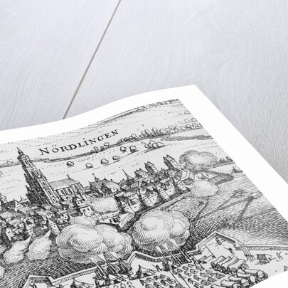 Woodcut Illustration of the Battle of Nordlingen in Bavaria by Anonymous