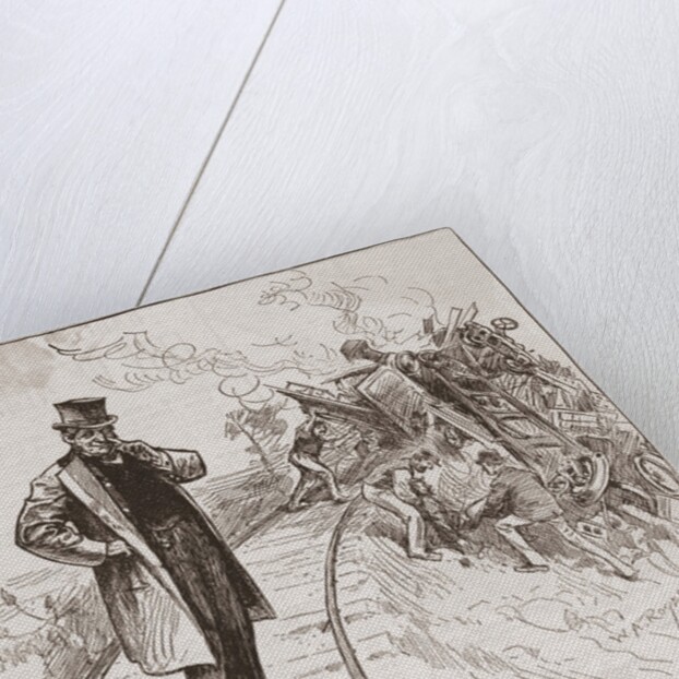 Cartoon Criticizing Railroad Safety by Anonymous