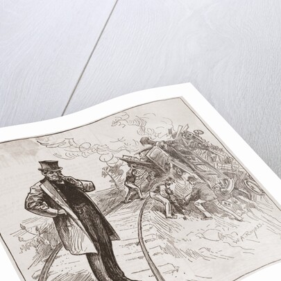 Cartoon Criticizing Railroad Safety by Anonymous