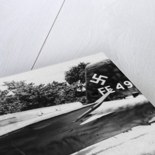 German Airplane in Field by Anonymous