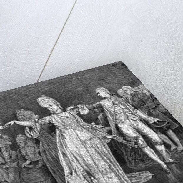 Painting of Couples Dancing the Minuet by Anonymous