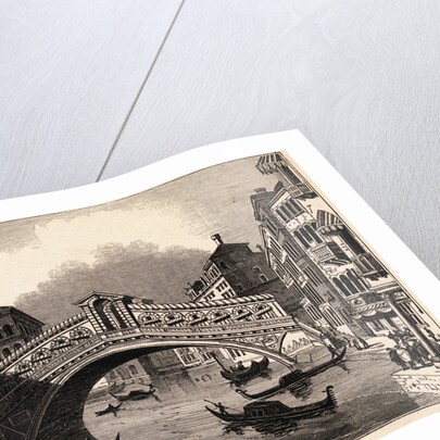 Illustration of Rialto over Grand Canal at Venice by Anonymous