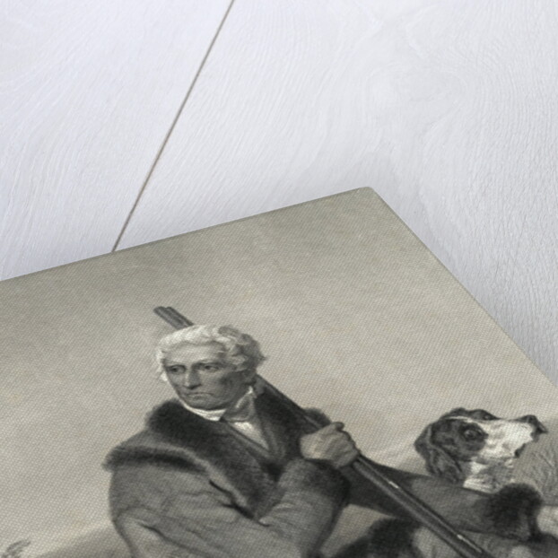 Portrait Of Daniel Boone W/Rifle & Dog by Anonymous