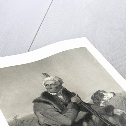 Portrait Of Daniel Boone W/Rifle & Dog by Anonymous