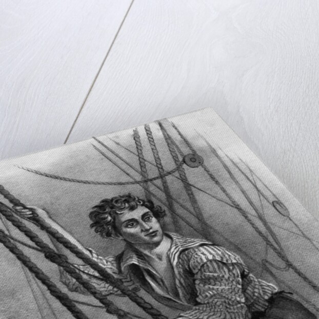 Sailor Climbing Ship's Rigging by Anonymous