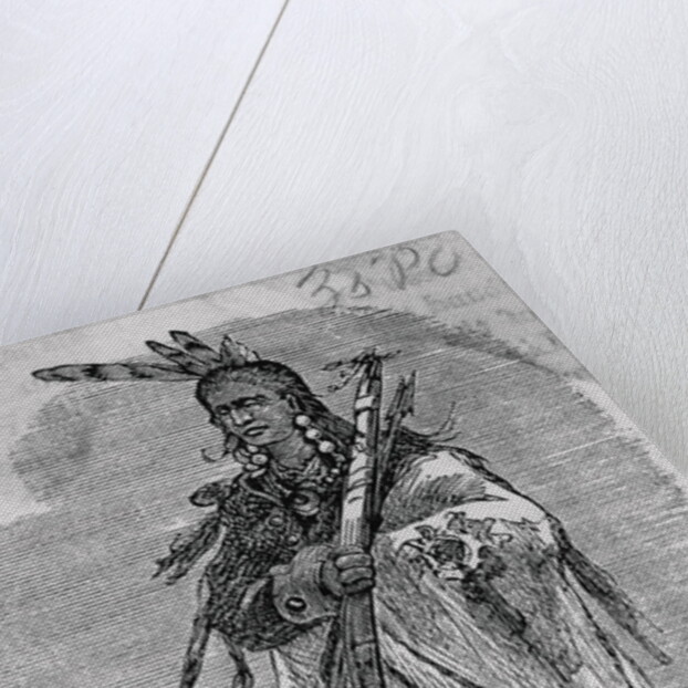 Drawing of Native American Chief Pontiac by Anonymous