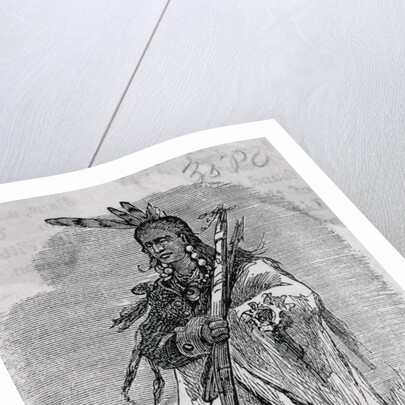 Drawing of Native American Chief Pontiac by Anonymous