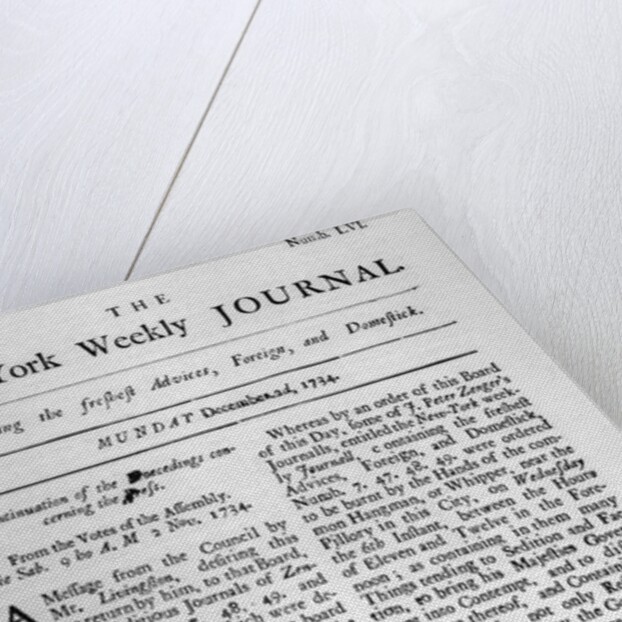 Copy of the New York Weekly Journal by Anonymous