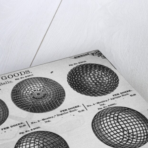 Display with Prices for Early Made Golf Balls by Anonymous