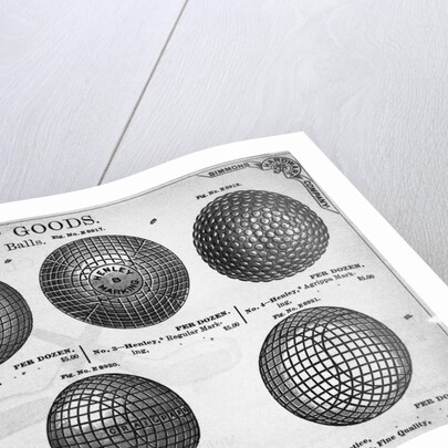 Display with Prices for Early Made Golf Balls by Anonymous