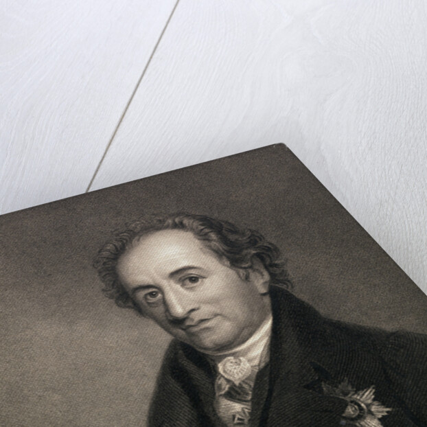 Portrait of Author Johann Wolfgang Von Goethe with Document in Hand by Anonymous