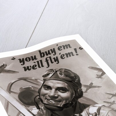 You Buy 'Em We'll Fly 'Em Poster by J. Walter Wilkinson and Walter G. Wilkinson by Anonymous
