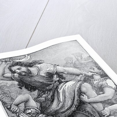 Samson with Weapon in Hand Against Philistines by Anonymous