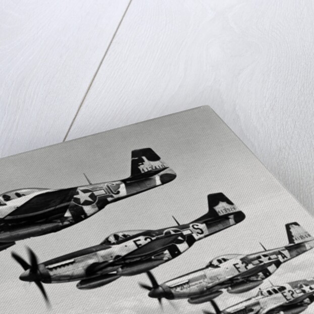 Fighter Planes Flying in Formation by Anonymous